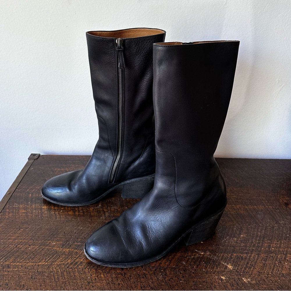 Marsell Black Leather Heeled Boots
